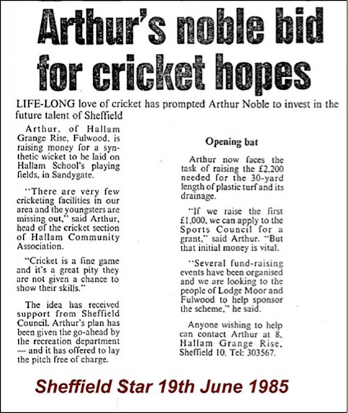 Arthur's nobel bid for cricket hopes